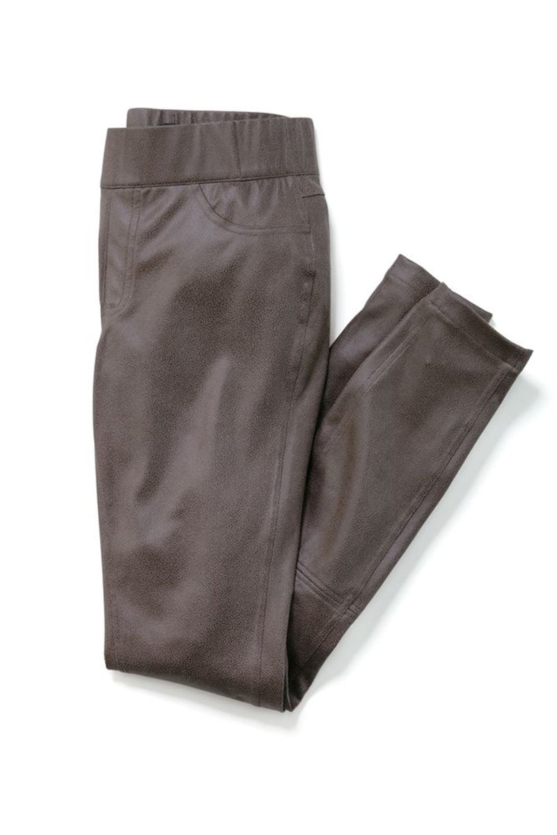 Tchibo Women Plain Pull On Tights, Dark Brown - Image 4